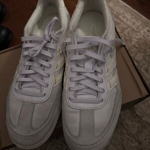 Adidas Women's Cream and White Sneakers